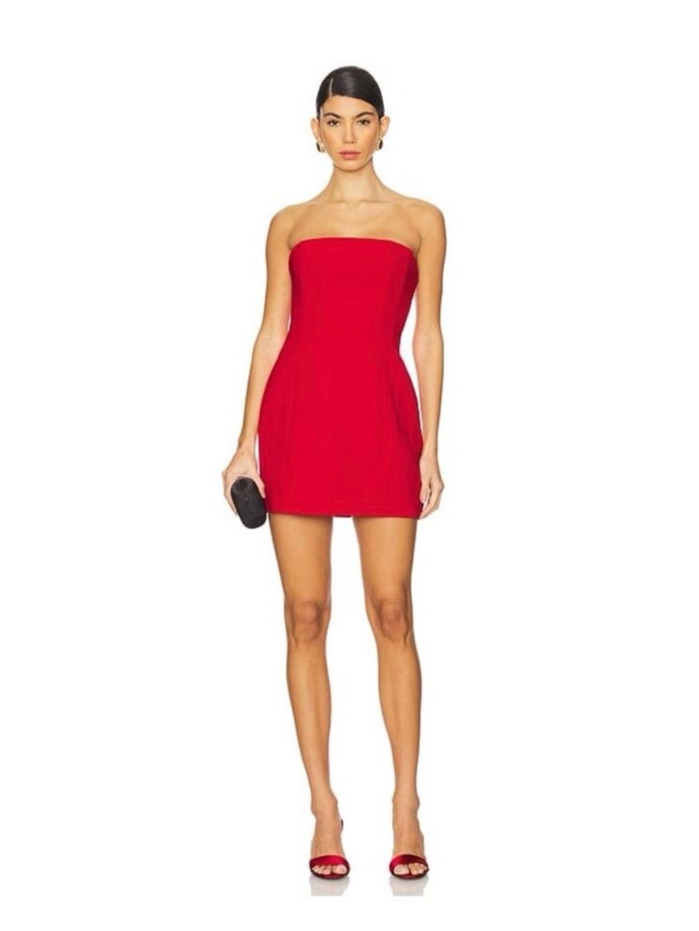 A.L.C Elsie Dress Red Spaghetti Strap Women’s Cowl Neck Tank Top